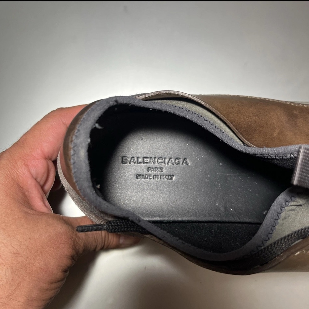 Balenciaga Men's Brown and Gray Sneakers - Picture 8 of 9